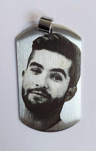Médaille pendentif acier - médaille,