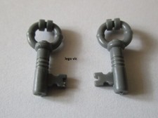 Lego 40359a x2 Key Dk Bluish Gray Clé Harry Potter Castle 4738 4842 6242 MOC A9