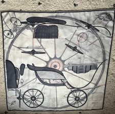 Hermès :  carré Bateau À Vapeur De Jouffroy D’abbans 1784 Signée Ledoux.