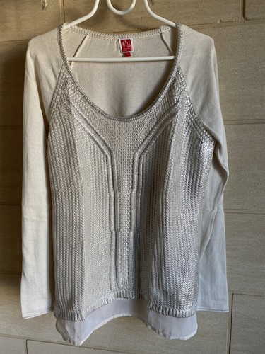 Pull blanc argenté - argenté, miss