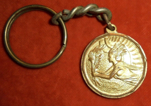Porte clés médaille - porte-clés, or