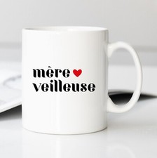 Mug Tasse céramique blanc MERE VEILLEUSE COEUR
