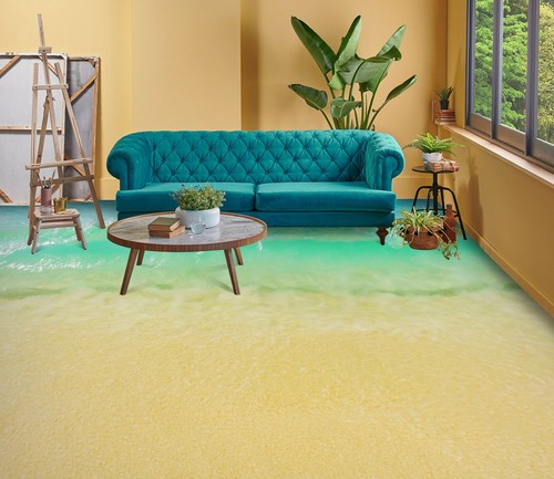 Plage sable jaune 2074 - 3d, de