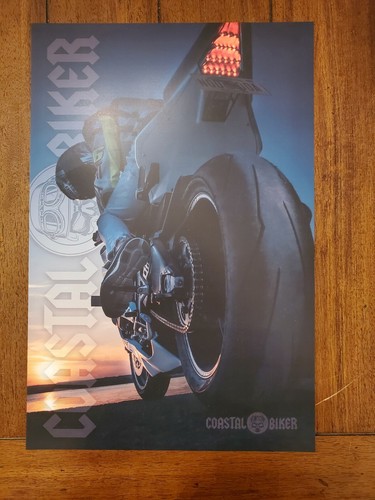 12x18 motorcycle poster - in.,
