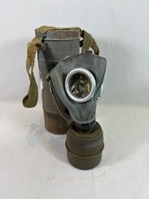 Masque à gaz français Vernon WW2 de défense passive avec son étui