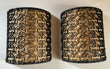 Paire d'appliques métal arabesque CHATY VALLAURIS année 60