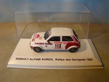1/43  RENAULT 5 ALPINE AURIOL RALLYE DES GARRIGUES 1983 BOITE VITRINE TRANFO
