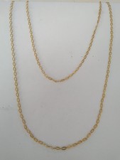 ANCIEN SAUTOIR PLAQUÉ OR XIXe long collier 1,18m