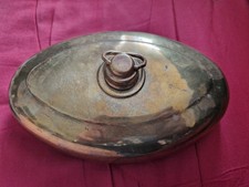 Ancienne bouillotte ovale en laiton