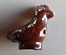 Sifflet ancien céramique poule oiseau jouet ancien zoomorphe art populaire .