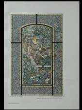 EUGENE GRASSET, VITRAIL "SYMPHONIE" - PLANCHE 1899 - ART NOUVEAU
