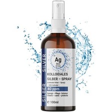 1 spray d'argent colloïdal de 100 ml 40 ppm dans une bouteille en verre ambré...