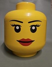 GRANDE BOÎTE DE RANGEMENT LEGO FILLE TAILLE L / JAUNE / VINTAGE / COLLECTION