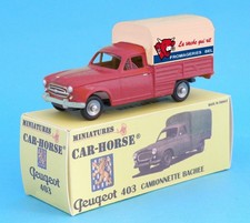Car-Horse Peugeot 403 pick up baché La vache qui rit rouge style Dinky cij jrd