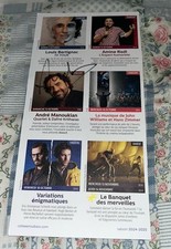 Support Publicitaire Dedicace Autograph Andre Manoukian