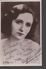 Marcelle GABARRE PHOTOGRAPHIE sur CARTE 14*9  avec  AUTOGRAPHE