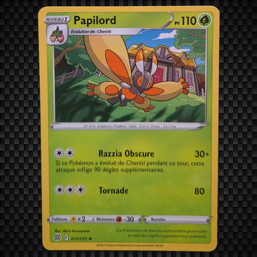 Cartes pokémon papilord - cartes,