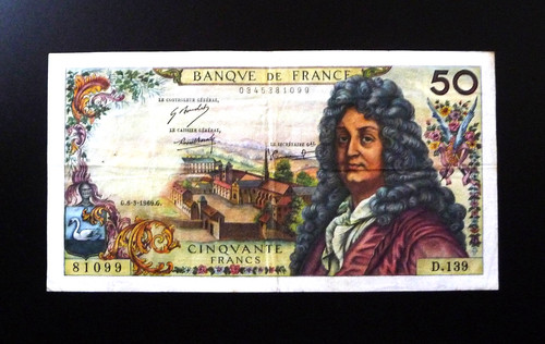 Billet francs racine - de,