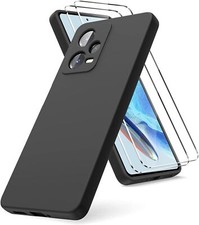 Coque Noir Xiaomi Redmi Note 12 ,Note 12 Pro,Note 12 Pro Plus+ film Verre trempé