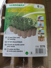 Verdemax - Ensemble de pots de semis en fibre de tourbe plants 12 TROUS 4x4CM...