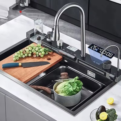 évier cuisine cascade - cuisine, inox