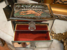 ancienne boite a bijou coffret en glace miroir