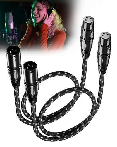 Short xlr cables 2ft pack - xlr,