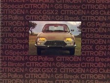 Catalogue brochure Citroën GS  (avec Birotor) 09/1974 Belgique en français