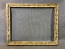 Ancien cadre photo déco en bois et plâtre doré sans vitre vintage début 20ème