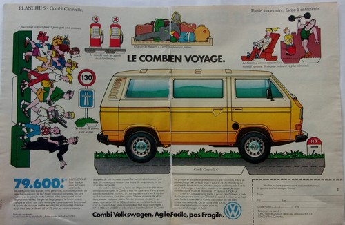 Publicité combi en - vw, voyage