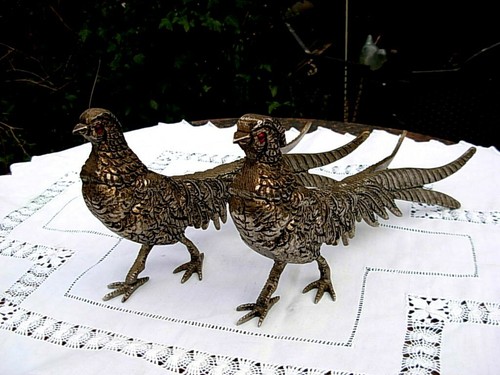 Figurine couple faisan - de,