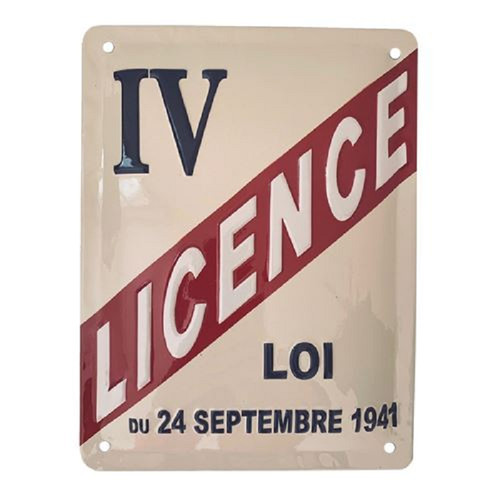 Plaque métal bombée - , avec