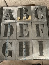 Anciens pochoirs zinc alphabet - pochoirs,