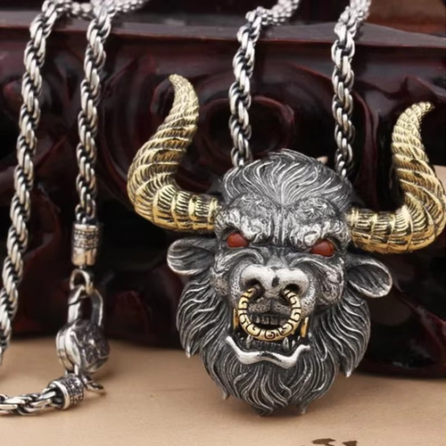 Collier homme métal démon