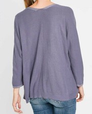 GRAIN DE MALICE GILET  MAILLE KIMONO  GALON EMERISé TXL  OU T 42/ 46