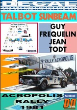 DECAL TALBOT SUNBEAM LOTUS G