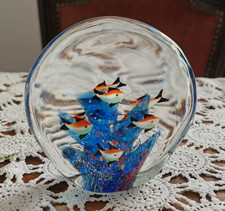 Presse-papier en verre Murano – Aquarium – Art du verre italien 1960s