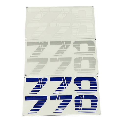 Gray white blue stickers - gray,