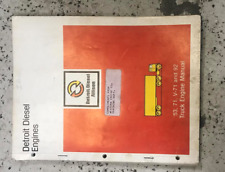 1980 1981 1982 Detroit Diesel Allison 53 71 V-71 92 Camion Moteur Service Manuel