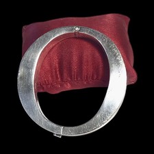 Ancien Bracelet En Argent Massif Moderniste Scandinave Joaillier Menier