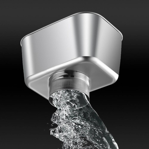 Avaloir carré inox large - inox,
