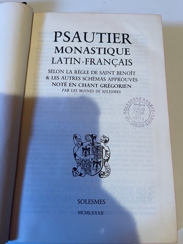 Psautier monastique