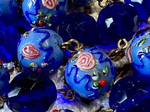 Collier ancien perles verre