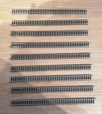 Lot de 9 rails droits Fleischmann piccolo 222 mm réf 9100