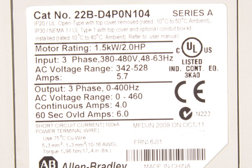 22b d4p0n104 powerflex - 22b-d4p0n104,