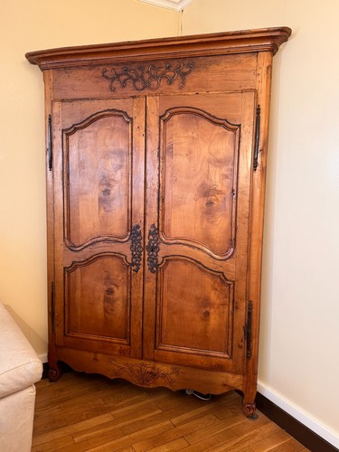 Meuble angle bois ancien - meuble, d'angle