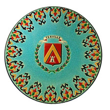 grand plat émaux de longwy Lorraine Terville Terwen Moselle