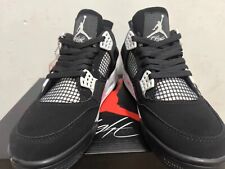 Men's US Size air4 Retro "Black Canvas" jordan4 Mid Top Sports Sneakers,No box