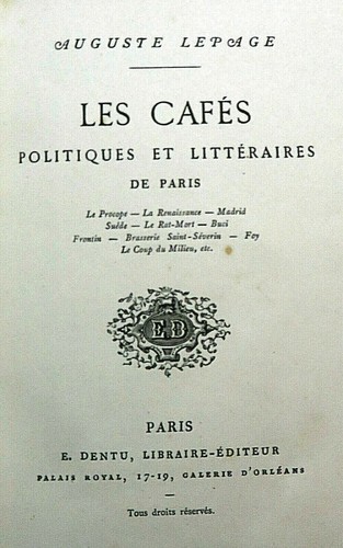 Paris cafes politiques - paris/cafes/politiques, et