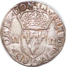 T3890 RARE 1/4 Ecu Croix